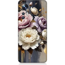 Xiaomi Mi 12 Uyumlu Altın Gölge Peony Büyüsü  Desenli Silikon Kılıf