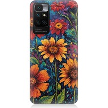 Xiaomi Redmi 10 Uyumlu Canlı Bahar Çiçekleri Patlaması  Desenli Silikon Kılıf