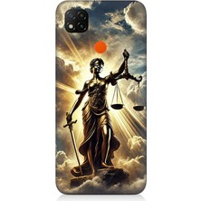 Xiaomi Redmi 9c Uyumlu Adaletin Gücü Parlıyor  Desenli Silikon Kılıf