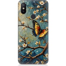 Xiaomi Redmi Note 5 Pro Uyumlu Ay Işığında Kelebekler  Desenli Silikon Kılıf