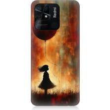 Xiaomi Redmi 10C Uyumlu Balonlu Küçük Kız  Desenli Silikon Kılıf
