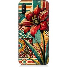 Xiaomi Redmi 9A Uyumlu Desende Renkli Çiçek Baharı  Desenli Silikon Kılıf