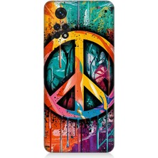 Xiaomi Redmi Note 11 Uyumlu Renkli Barış Işareti  Desenli Silikon Kılıf