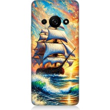 Xiaomi Redmi A3 Uyumlu Fırtınada Yelkenli Gücü  Desenli Silikon Kılıf