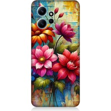 Xiaomi Redmi Note 12 Uyumlu Renkli Bahar Çiçek Patlaması  Desenli Silikon Kılıf