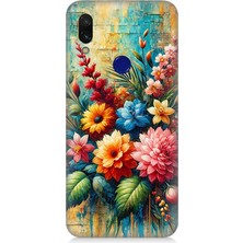 Xiaomi Redmi Note 7 Pro Uyumlu Soyut Dokunuşta Bahar Buketi  Desenli Silikon Kılıf