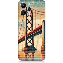 Xiaomi Redmi 12 Uyumlu Köprü Üzerinde Günbatımı  Desenli Silikon Kılıf