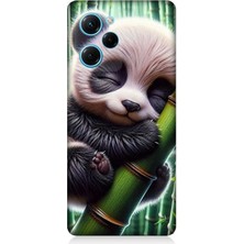 Xiaomi Poco X5 Pro Uyumlu Bambu Tutan Panda  Desenli Silikon Kılıf