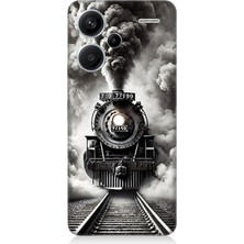 Xiaomi Redmi Note 13 Pro Plus Uyumlu Buharlı Trenin Güç Yolu  Desenli Silikon Kılıf