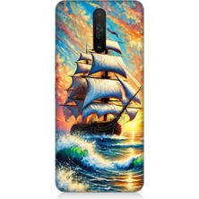 Xiaomi Redmi K30 Uyumlu Fırtınada Yelkenli Gücü  Desenli Silikon Kılıf