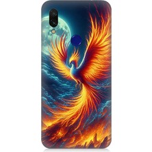 Xiaomi Redmi Note 7 Uyumlu Ateşle Dans Eden Anka  Desenli Silikon Kılıf