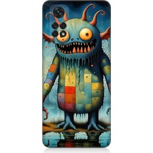 Xiaomi Redmi Note 11 Uyumlu Tuhaf Canavar Gülümsemesi  Desenli Silikon Kılıf