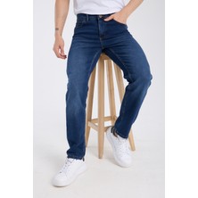 Erkek Pantolon Mavi Regular Fit Jeans