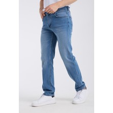 Erkek Pantolon Mavi Regular Fit Jeans