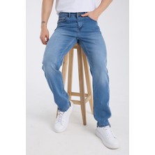Erkek Pantolon Mavi Regular Fit Jeans