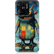 Xiaomi Redmi 10C Uyumlu Tuhaf Canavar Gülümsemesi  Desenli Silikon Kılıf