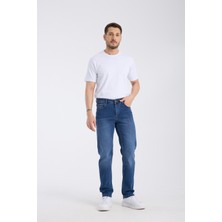 Erkek Pantolon Mavi Regular Fit Jeans