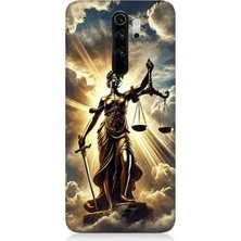 Xiaomi Redmi Note 8 Pro Uyumlu Adaletin Gücü Parlıyor  Desenli Silikon Kılıf