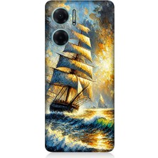 Xiaomi Redmi Note 11E Uyumlu Alevde Yelkenli Gücü  Desenli Silikon Kılıf