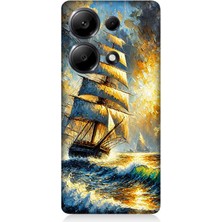 Xiaomi Redmi Note 13 Pro 4g Uyumlu Alevde Yelkenli Gücü  Desenli Silikon Kılıf