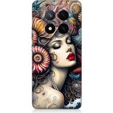 Xiaomi Redmi Note 14 Pro Plus Uyumlu Karmaşık Ruhlu Kadın  Desenli Silikon Kılıf
