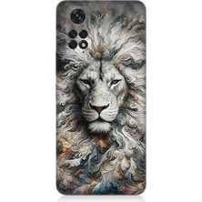 Xiaomi Redmi Note 11 Uyumlu Aslan Asaletin Sessiz Gücü  Desenli Silikon Kılıf