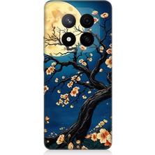 Xiaomi Redmi Note 14 Pro Plus Uyumlu Ay Altında Kiraz Çiçeği  Desenli Silikon Kılıf