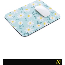 Nilizma Papatya Desenli Renkli Ergonomik Mouse Pad - 23 cm x 19 cm - Kaymaz Taban Ev ve Ofis Kullanımı Fare Altlığı Mousepad