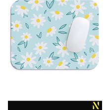 Nilizma Papatya Desenli Renkli Ergonomik Mouse Pad - 23 cm x 19 cm - Kaymaz Taban Ev ve Ofis Kullanımı Fare Altlığı Mousepad