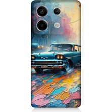 Xiaomi Redmi Note 13 Pro 5g Uyumlu Renkli Yol Üzerinde Araba  Desenli Silikon Kılıf
