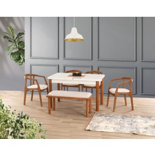 Yuvaset Home Uyar (Sadece Masa) Beyaz 90*160+30 Pars Açılır Masa