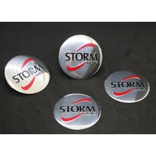 Jant Göbek Arma Ithal Metal Sticker Storm Racing Dizayn