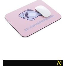 Nilizma Sevimli Köpek Balığı Pembe Renkli Ergonomik Mouse Pad - 23 cm x 19 cm - Kaydırmaz Taban Ev ve Ofis Kullanımı Fare Altlığı Mousepad