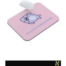Nilizma Sevimli Köpek Balığı Pembe Renkli Ergonomik Mouse Pad - 23 cm x 19 cm - Kaydırmaz Taban Ev ve Ofis Kullanımı Fare Altlığı Mousepad