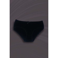 3'lü Düz Fiyonklu Kız Çocuk Pamuklu Slip Külot