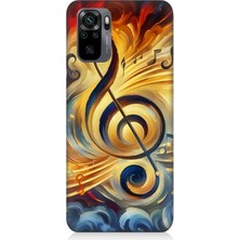 Xiaomi Redmi Note 10 Uyumlu Müzikte Alevin Gücü  Desenli Silikon Kılıf