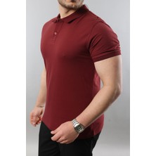 Erkek Slim Fit Dar Kesim Pamuklu Yumuşak Doku Nefes Alan Kumaş Erkek Polo Yaka T Shirt