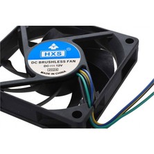 Dc 12V 8cm 4 Pinli Kasa Fanı 12V 4 Pin Fan 8X8X1.5CM