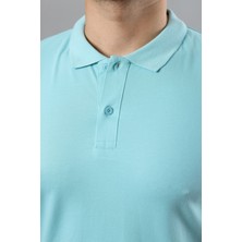 Erkek Slim Fit Dar Kesim Pamuklu Yumuşak Doku Nefes Alan Kumaş Erkek Polo Yaka T Shirt