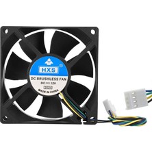 12V 8cm 4 Pinli Kasa Fanı Dc 12V 8X8X2.5CM 4 Pin Fan