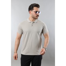 Erkek Slim Fit Dar Kesim Pamuklu Yumuşak Doku Nefes Alan Kumaş Erkek Polo Yaka T Shirt