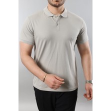 Erkek Slim Fit Dar Kesim Pamuklu Yumuşak Doku Nefes Alan Kumaş Erkek Polo Yaka T Shirt