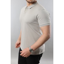 Erkek Slim Fit Dar Kesim Pamuklu Yumuşak Doku Nefes Alan Kumaş Erkek Polo Yaka T Shirt