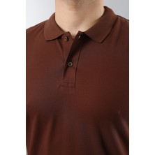 Erkek Slim Fit Dar Kesim Pamuklu Yumuşak Doku Nefes Alan Kumaş Erkek Polo Yaka T Shirt