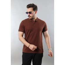 Erkek Slim Fit Dar Kesim Pamuklu Yumuşak Doku Nefes Alan Kumaş Erkek Polo Yaka T Shirt