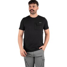 Taktik Cepli Erkek Tişört - Siyah | Outdoor & Güvenlik Stil