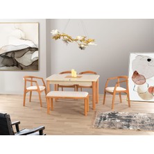Yuvaset Home Uyar (Sadece Masa) Cappuccino Highgloss 90*160+30 Pars Açılabilir Masa