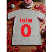 Bite Nose Isme Özel Yazdırmalı Türkiye Beyaz Milli Takım  T-Shirt  Halı Saha Forması