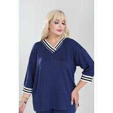 Şuranur Şeritli Takım Oysho Modal Kumaş Şeritli Yumuşak Dokulu M-6xl