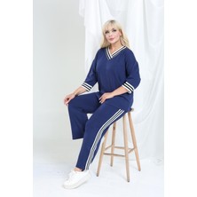 Şuranur Şeritli Takım Oysho Modal Kumaş Şeritli Yumuşak Dokulu M-6xl